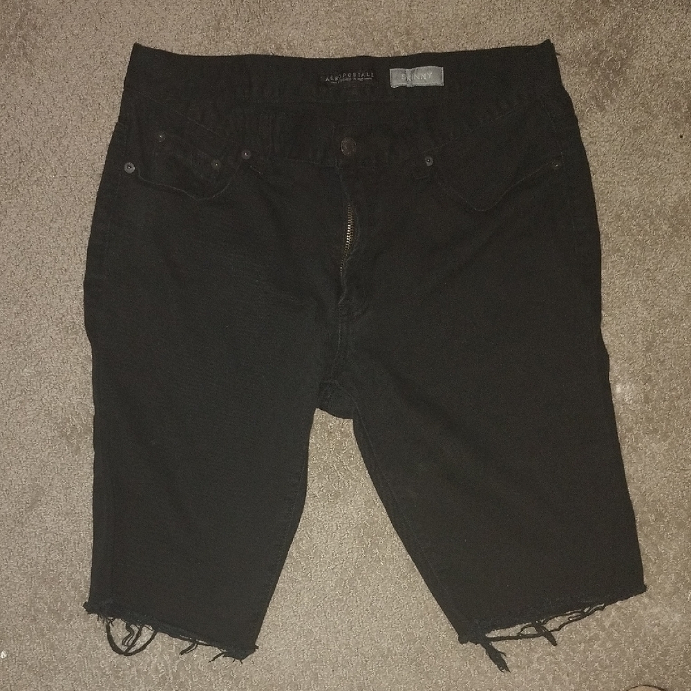 Aeropostale Black Jean Shorts for Men